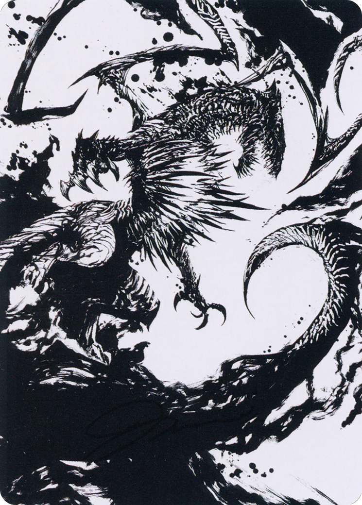 Skithiryx, the Blight Dragon // Skithiryx, the Blight Dragon  [March of the Machine Art Series] (Borderless)