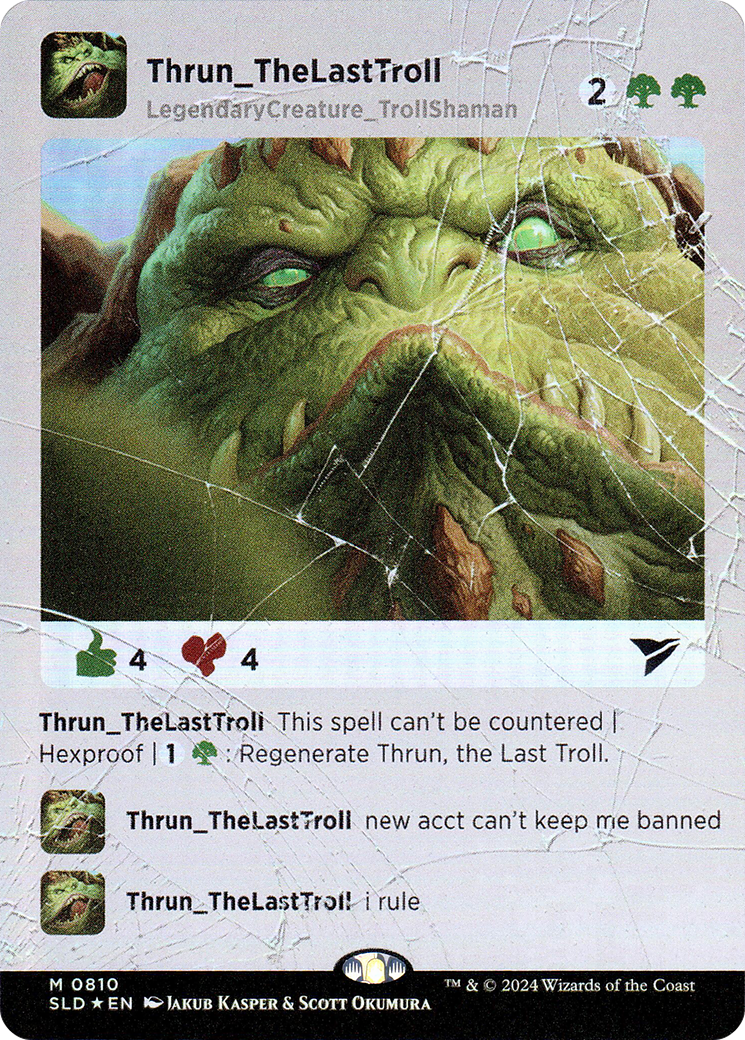 Thrun, the Last Troll  [Secret Lair Drop Series] (Borderless) Foil