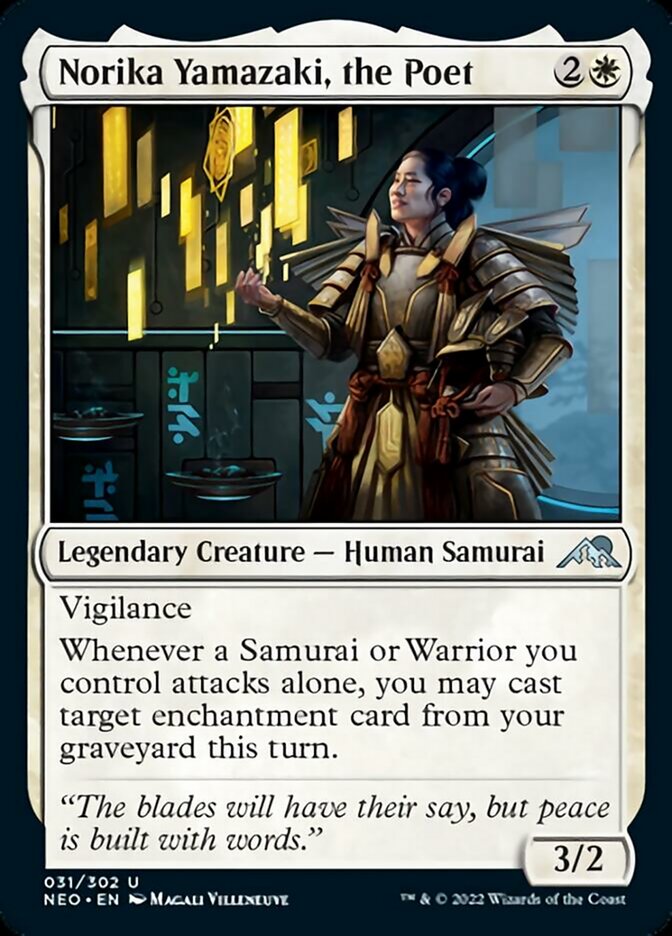 Norika Yamazaki, the Poet [Kamigawa: Neon Dynasty] Foil