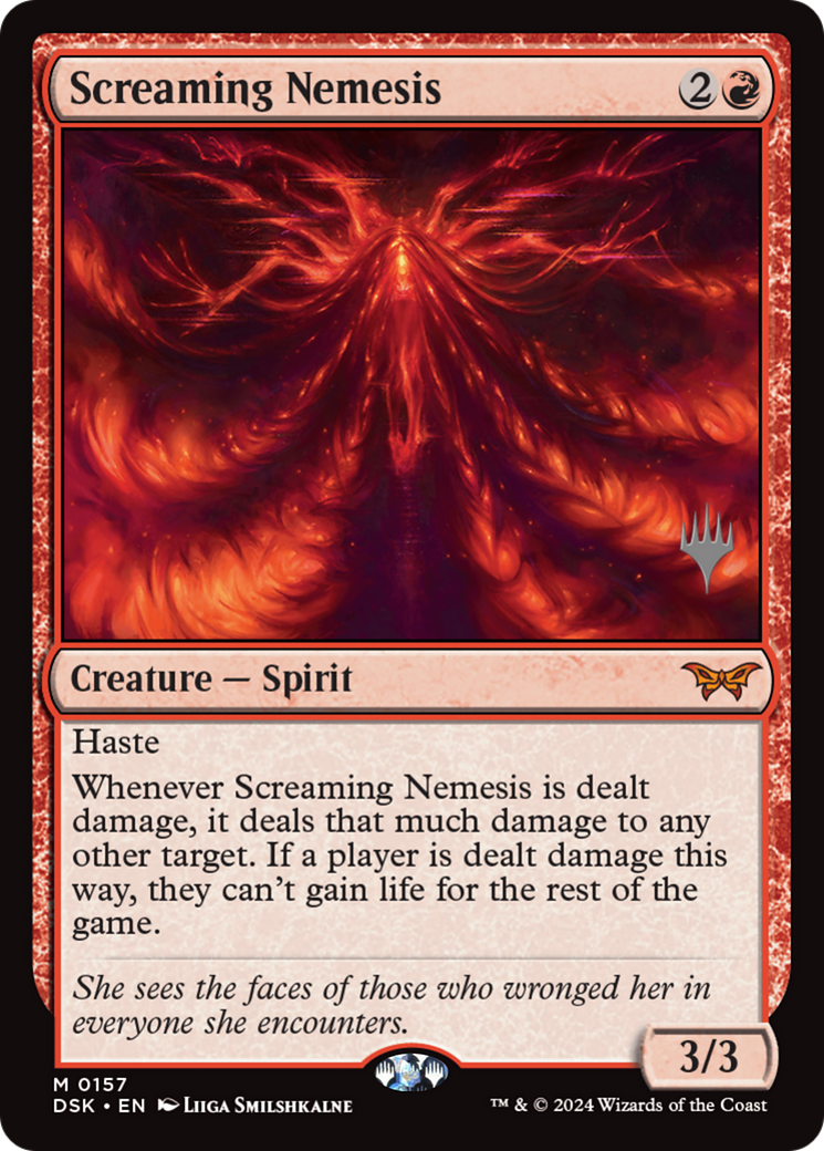 Screaming Nemesis (Promo Pack) [Duskmourn: House of Horror Promos] Foil
