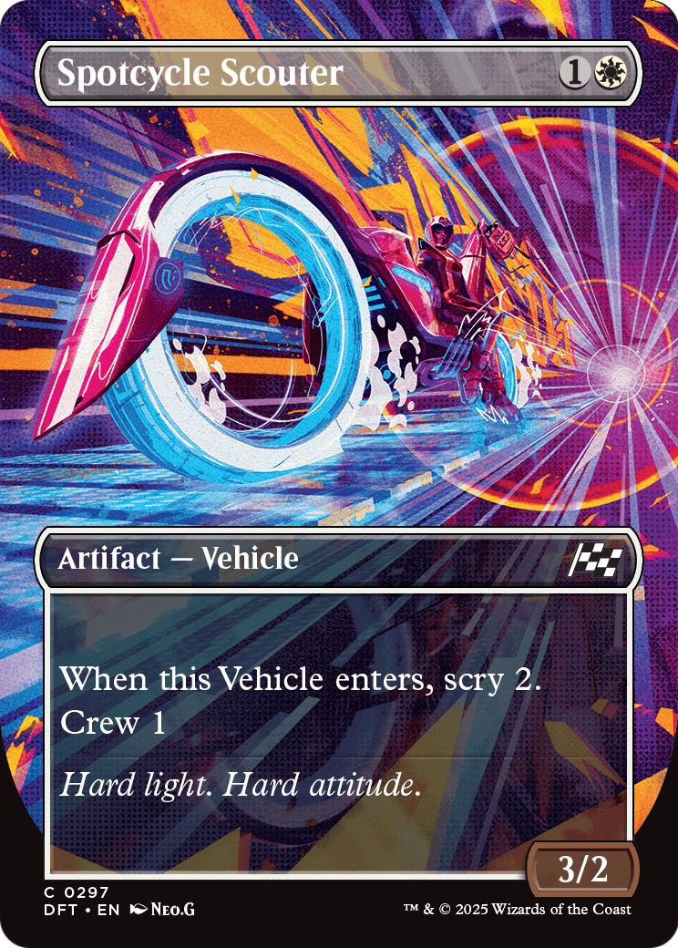 Spotcycle Scouter (Borderless) [Aetherdrift] Foil