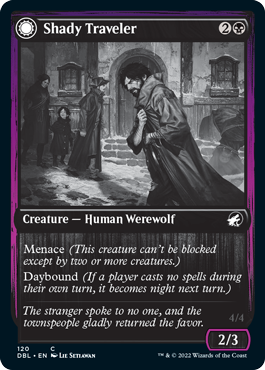 Shady Traveler // Stalking Predator [Innistrad: Double Feature] Foil