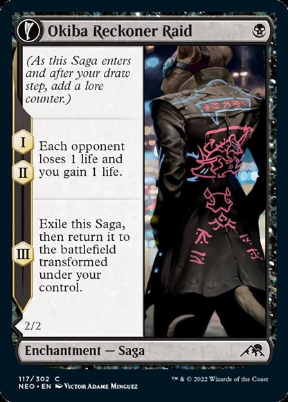 Okiba Reckoner Raid // Nezumi Road Captain [Kamigawa: Neon Dynasty] Foil -1