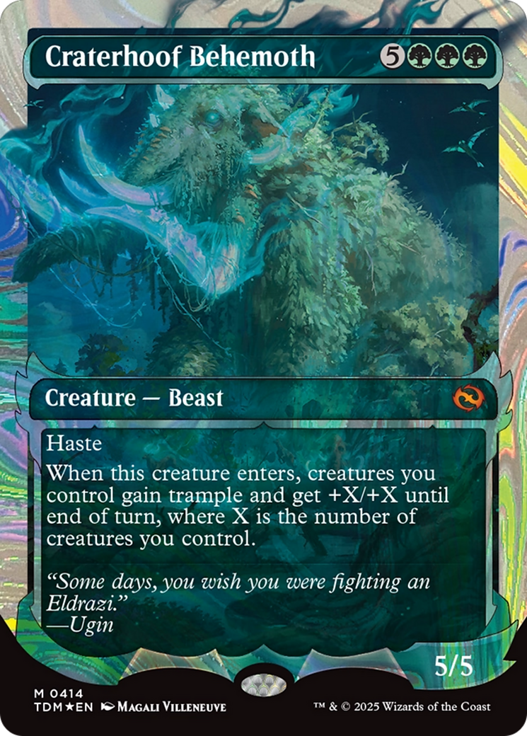 Craterhoof Behemoth (Showcase Halo Foil) (Japanese) [Tarkir: Dragonstorm] Foil