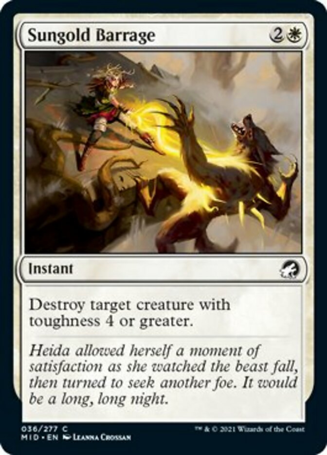 Sungold Barrage [Innistrad: Midnight Hunt] Foil