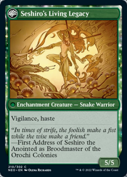 Tales of Master Seshiro // Seshiro's Living Legacy [Kamigawa: Neon Dynasty] Foil -1