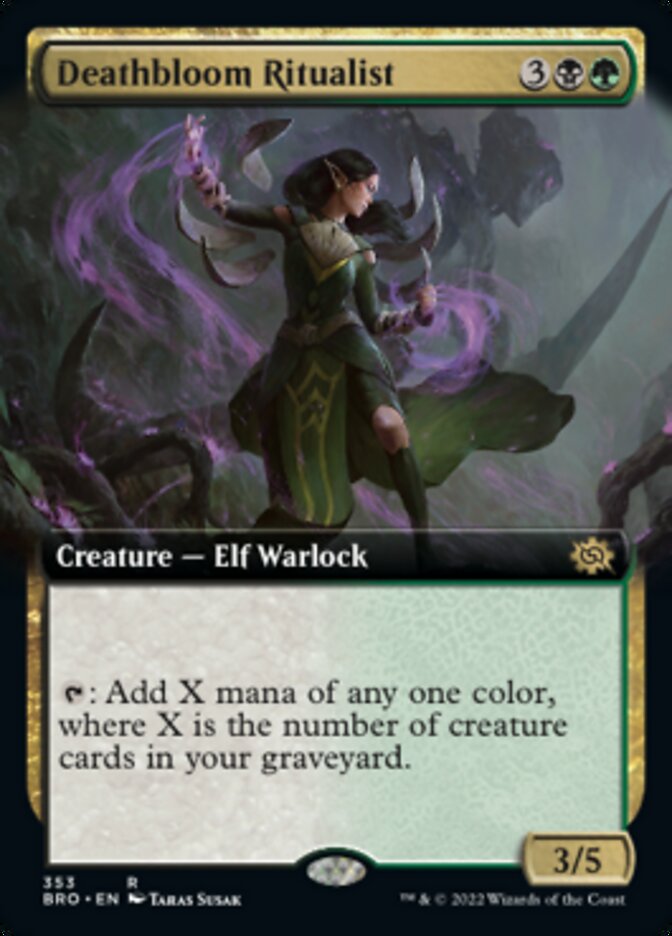 Deathbloom Ritualist (Extended Art) [The Brothers' War] Foil