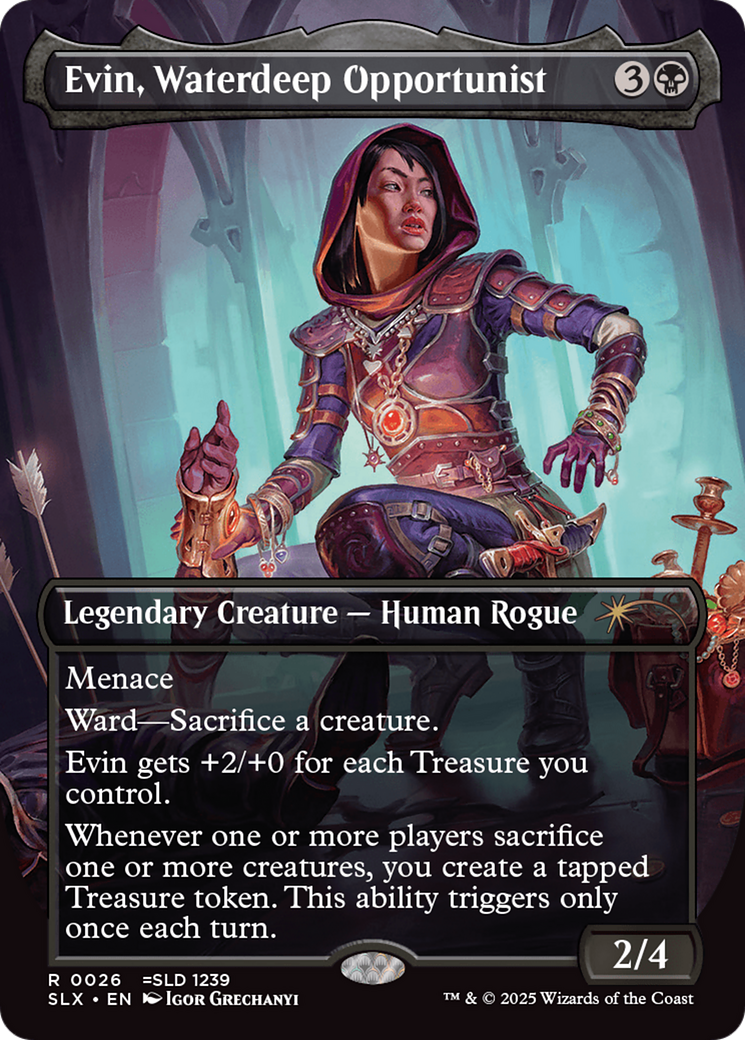 Evin, Waterdeep Opportunist  [Universes Within] (Borderless)
