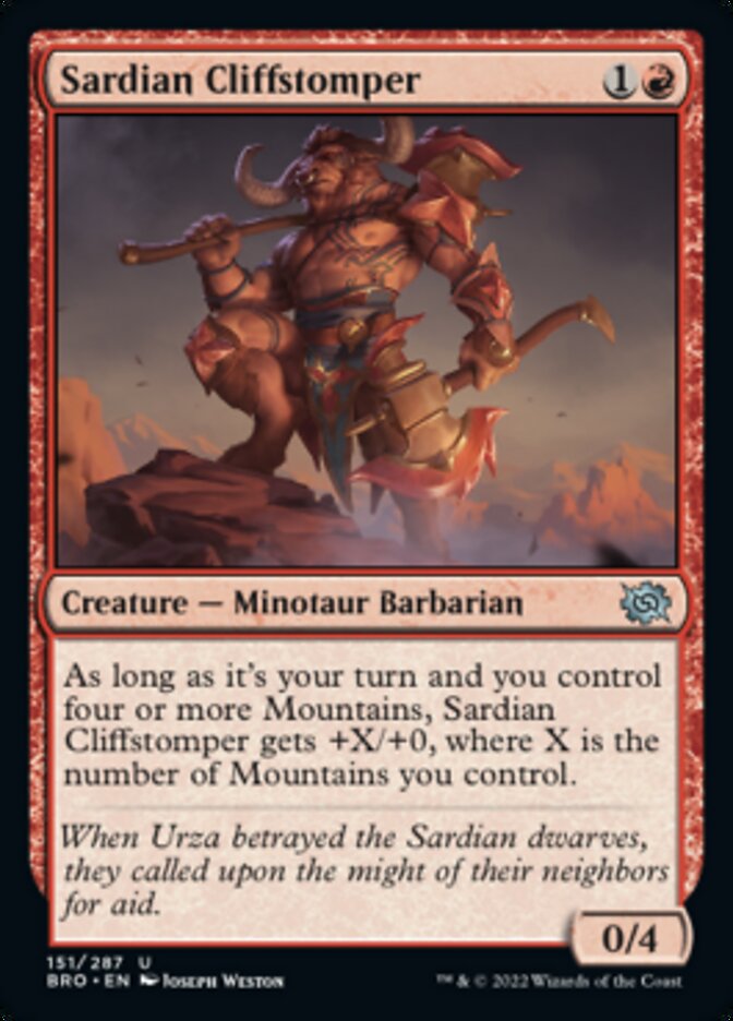 Sardian Cliffstomper [The Brothers' War] Foil