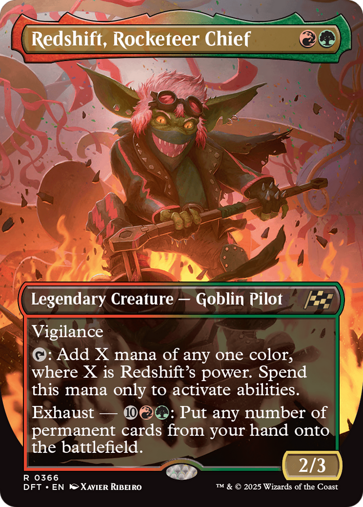 Redshift, Rocketeer Chief (Borderless) [Aetherdrift] Foil