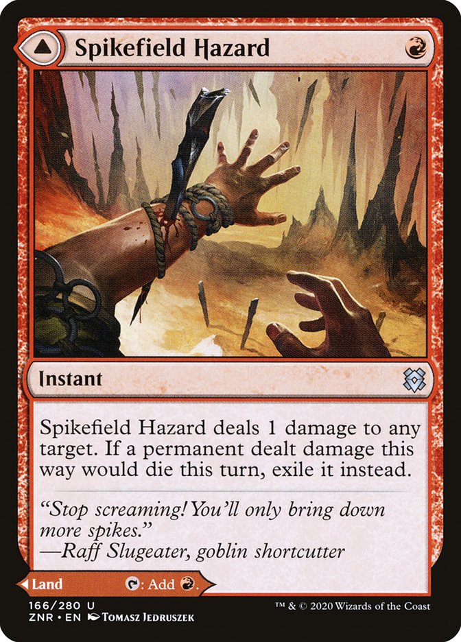 Spikefield Hazard // Spikefield Cave [Zendikar Rising] Foil