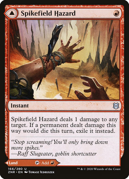 Spikefield Hazard // Spikefield Cave [Zendikar Rising] Foil