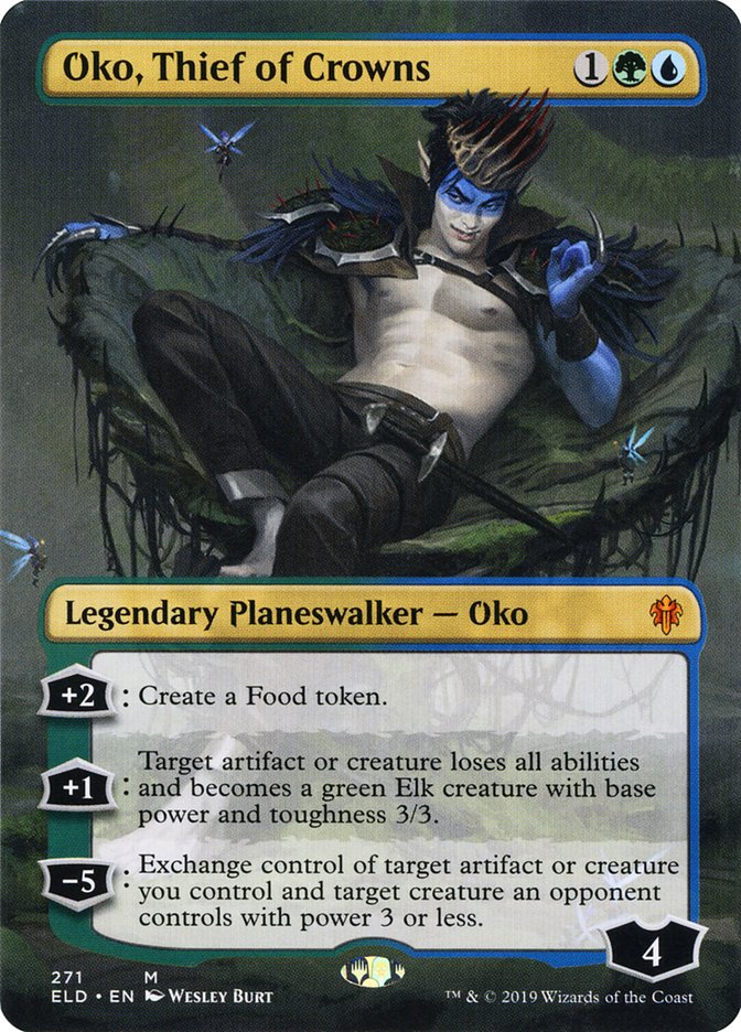 Oko, Thief of Crowns (Borderless) [Throne of Eldraine] Foil