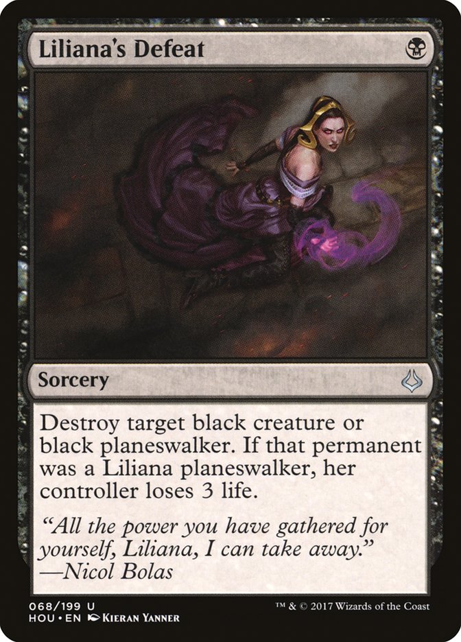 Liliana's Defeat [Hour of Devastation] Foil