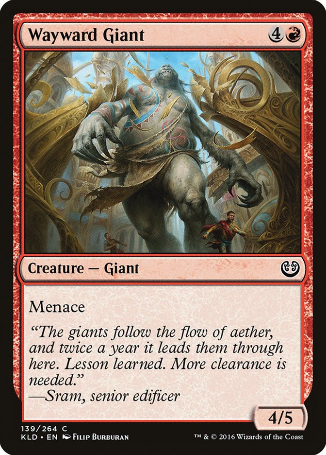 Wayward Giant [Kaladesh] Foil -1