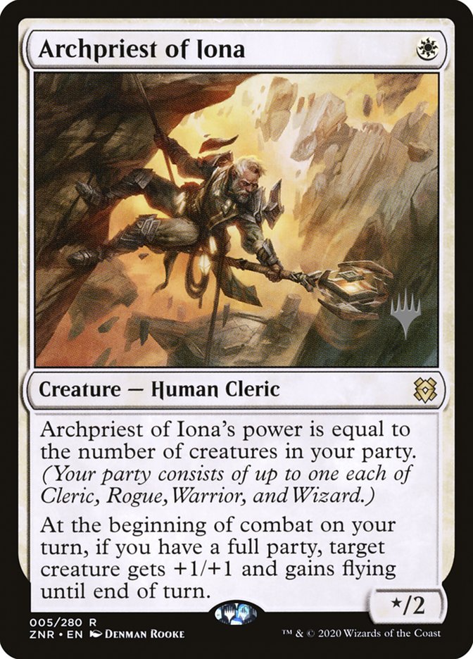 Archpriest of Iona (Promo Pack) [Zendikar Rising Promos] Foil