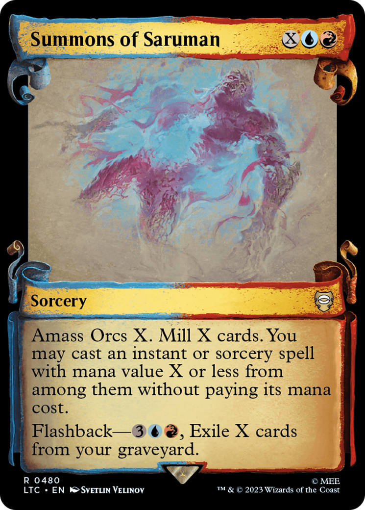 Summons of Saruman [The Lord of the Rings: Tales of Middle-Earth Commander Showcase Scrolls] Foil