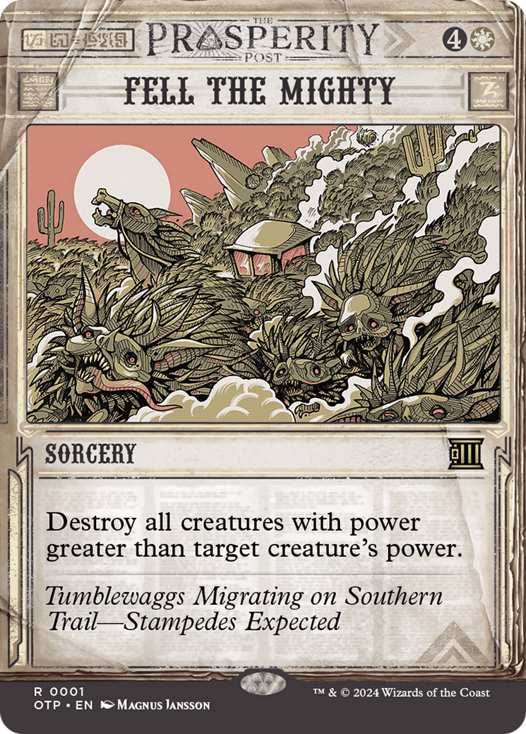 Fell the Mighty [Outlaws of Thunder Junction: Breaking News] Foil