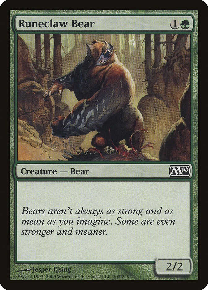 Runeclaw Bear [Magic 2010] Foil