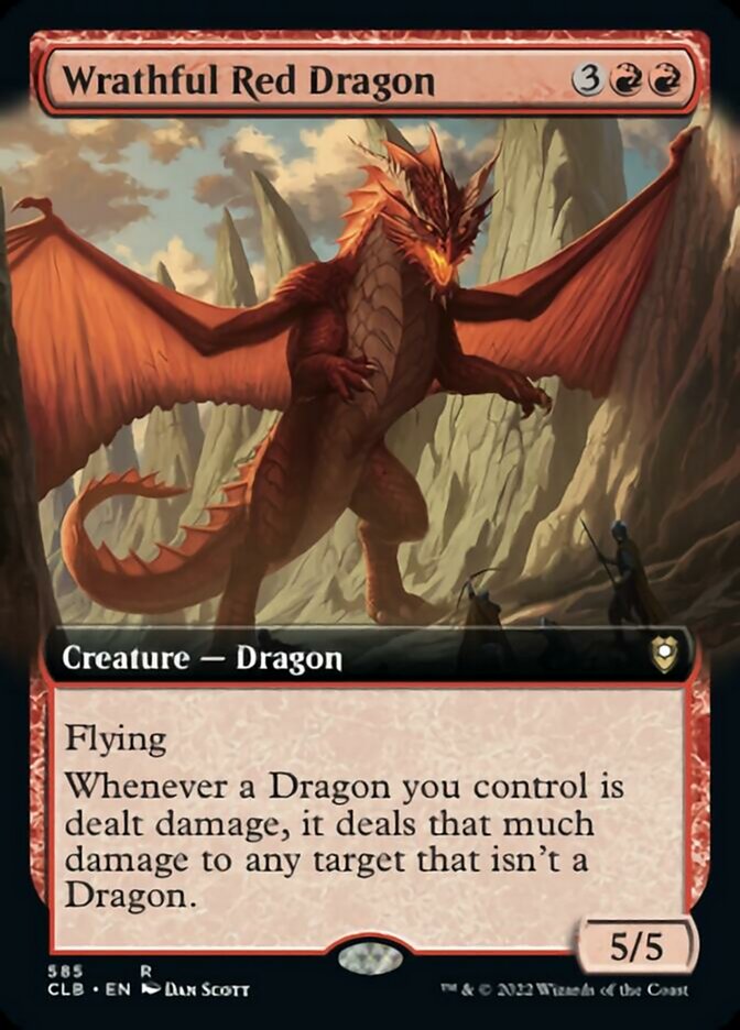 Wrathful Red Dragon (Extended Art) [Commander Legends: Battle for Baldur's Gate] Foil