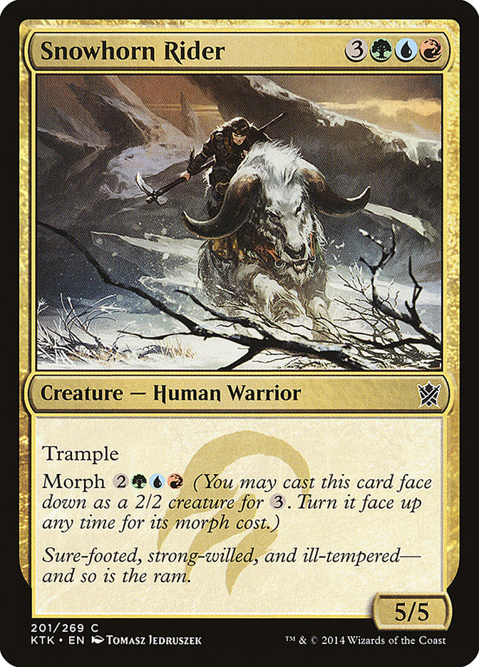 Snowhorn Rider [Khans of Tarkir] Foil