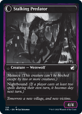 Shady Traveler // Stalking Predator [Innistrad: Double Feature] Foil