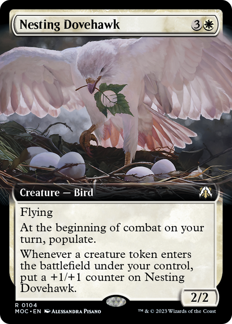 Nesting Dovehawk (Extended Art) [March of the Machine Commander] Foil