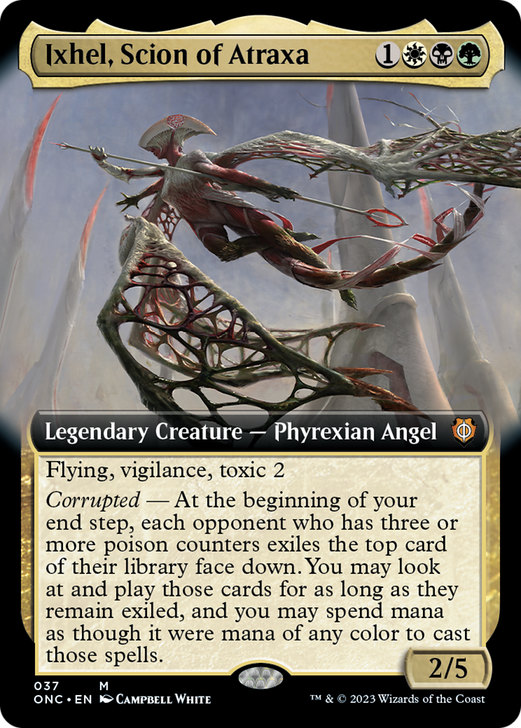 Ixhel, Scion of Atraxa (Extended Art) [Phyrexia: All Will Be One Commander] Foil
