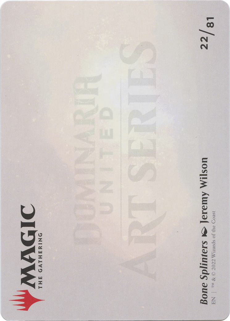Bone Splinters // Bone Splinters  [Dominaria United Art Series] (Borderless) Foil