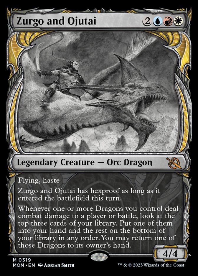 Zurgo and Ojutai (Showcase Planar Booster Fun) [March of the Machine] Foil