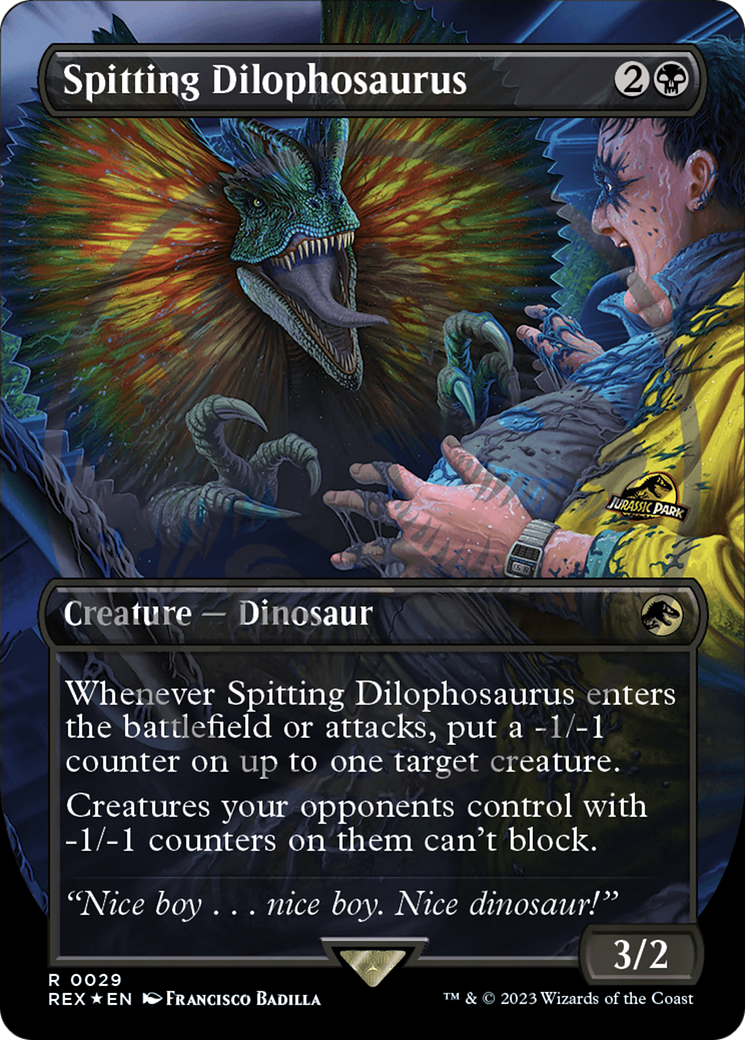 Spitting Dilophosaurus (Borderless) (Emblem)  [Jurassic World Collection] (Borderless) Foil