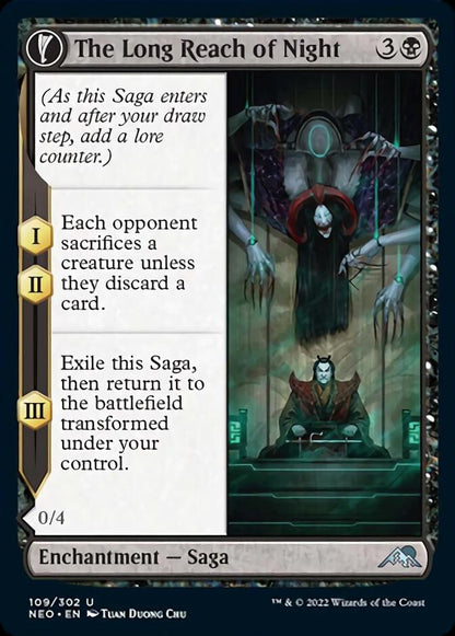 The Long Reach of Night // Animus of Night's Reach [Kamigawa: Neon Dynasty] Foil