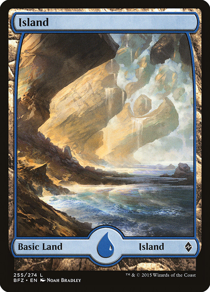 Island (255) (Full Art) [Battle for Zendikar] Foil
