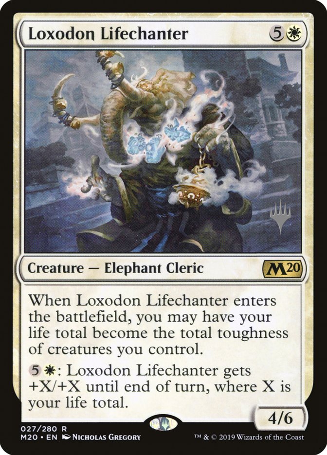Loxodon Lifechanter (Promo Pack) [Core Set 2020 Promos] Foil