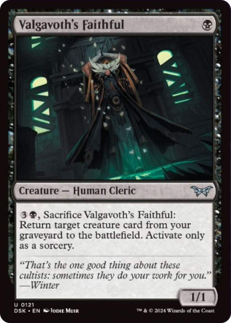 Valgavoth's Faithful [Duskmourn: House of Horror] Foil