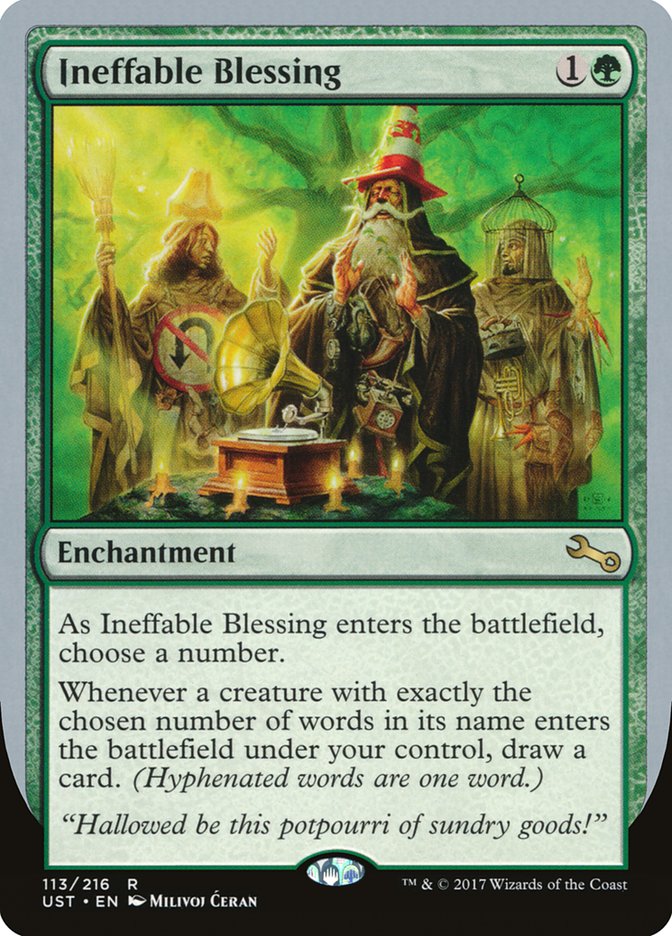 Ineffable Blessing ("choose a number") [Unstable] Foil
