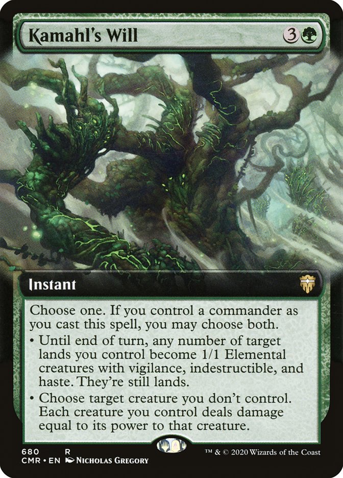 Kamahl's Will (Extended Art) [Commander Legends] Foil