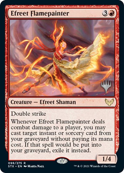 Efreet Flamepainter (Promo Pack) [Strixhaven: School of Mages Promos] Foil