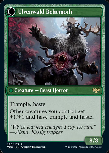 Ulvenwald Oddity // Ulvenwald Behemoth [Innistrad: Crimson Vow] Foil