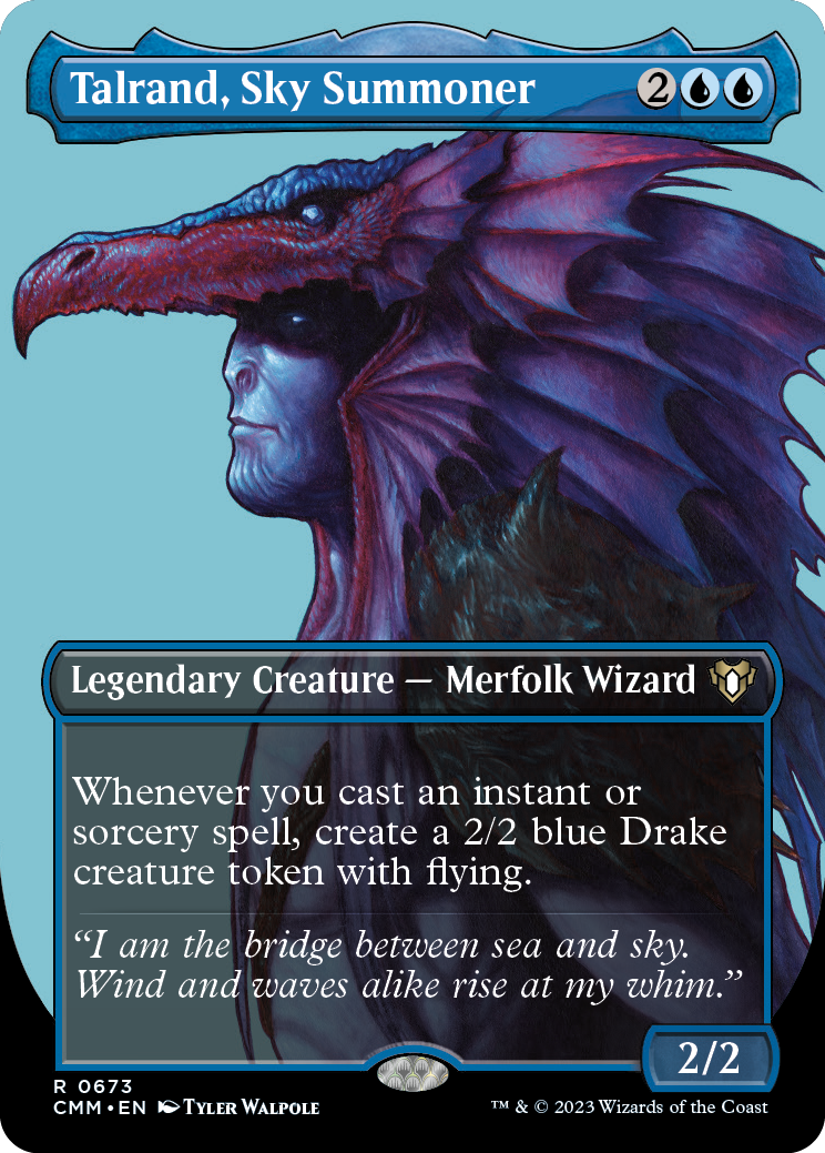 Talrand, Sky Summoner (Borderless Profile) [Commander Masters] Foil