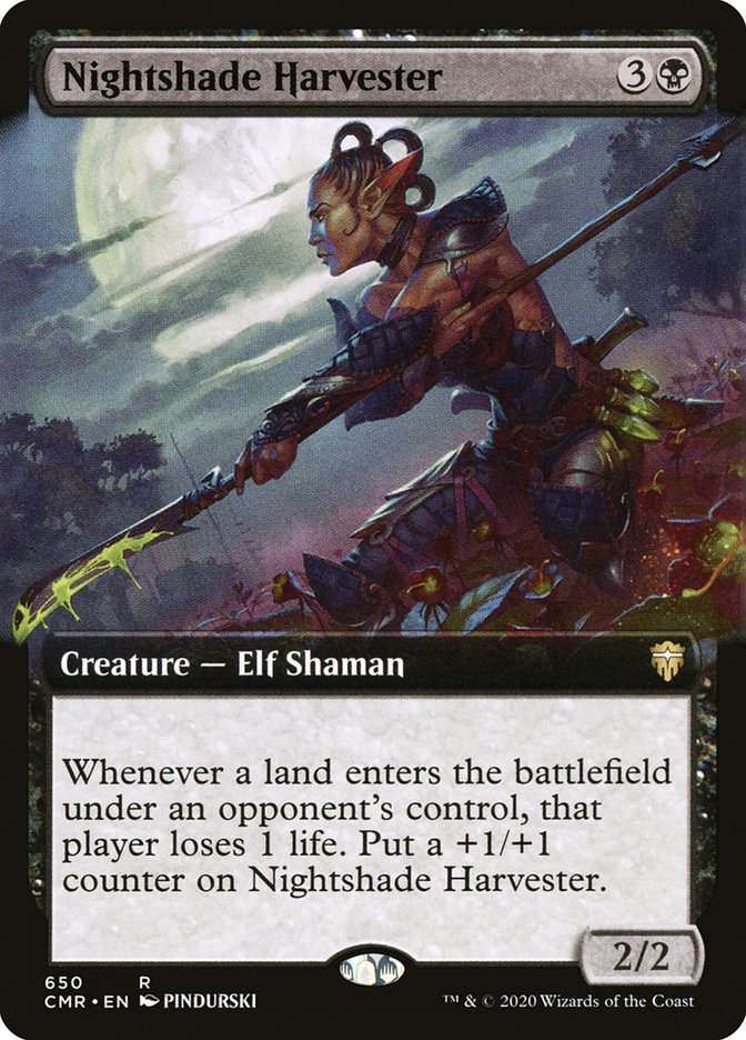 Nightshade Harvester (Extended Art) [Commander Legends] Foil