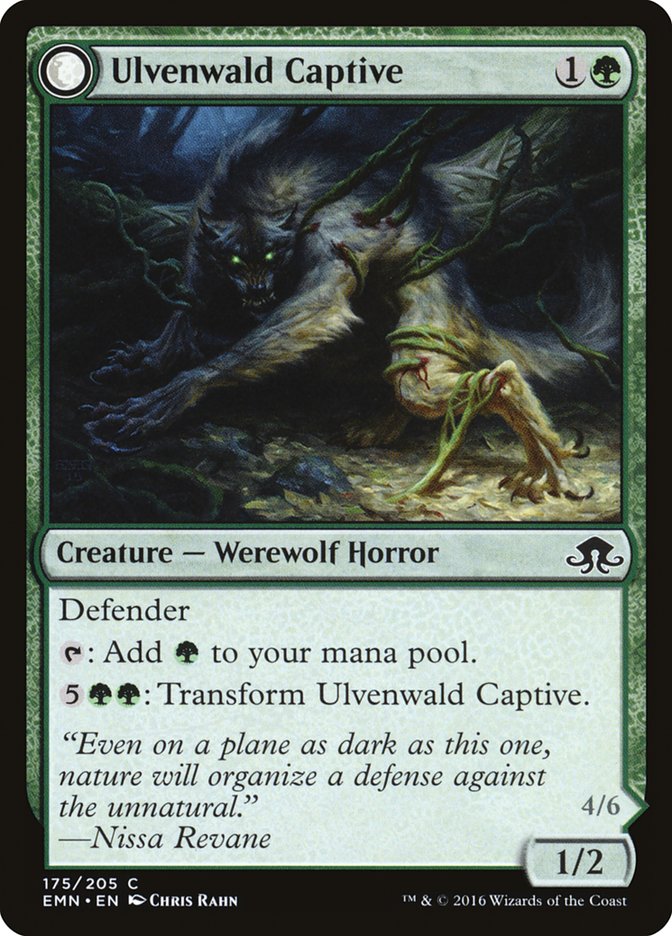 Ulvenwald Captive // Ulvenwald Abomination [Eldritch Moon] Foil