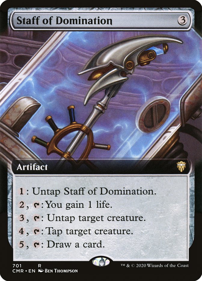 Staff of Domination (Extended Art) [Commander Legends] Foil