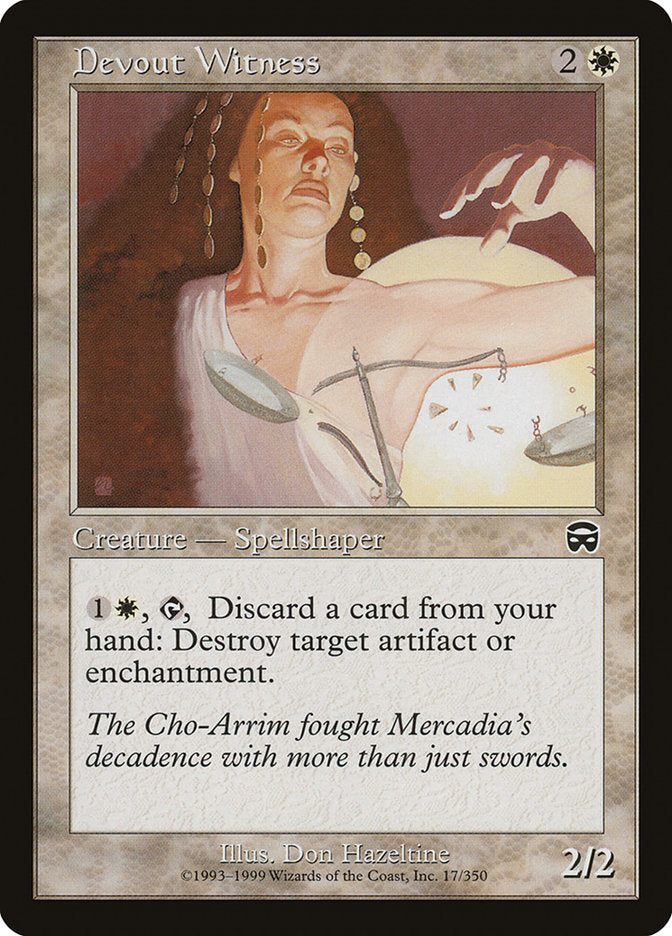 Devout Witness [Mercadian Masques] Foil
