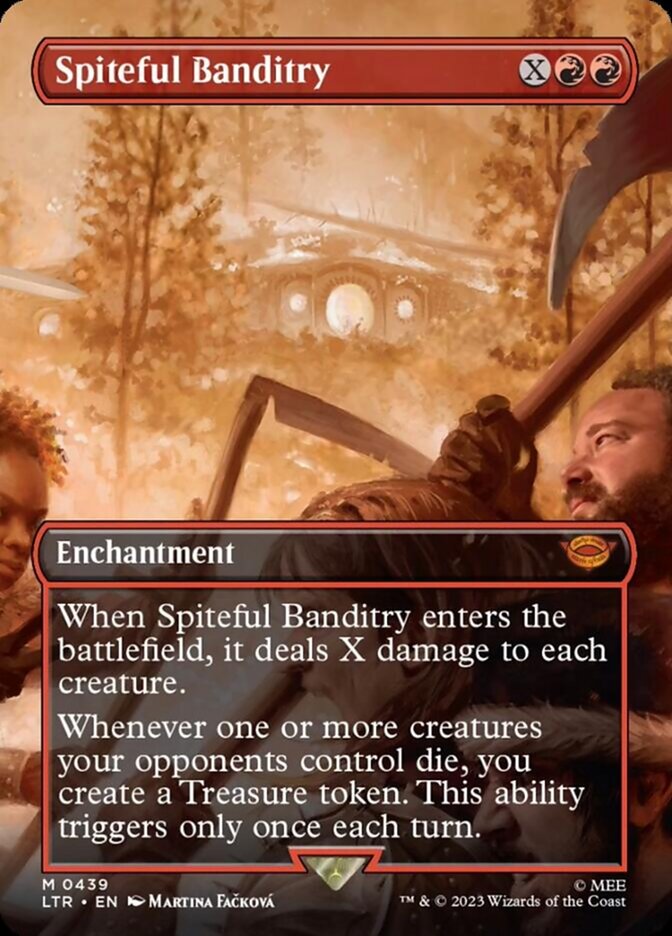 Spiteful Banditry (Borderless Alternate Art) [The Lord of the Rings: Tales of Middle-Earth] Foil