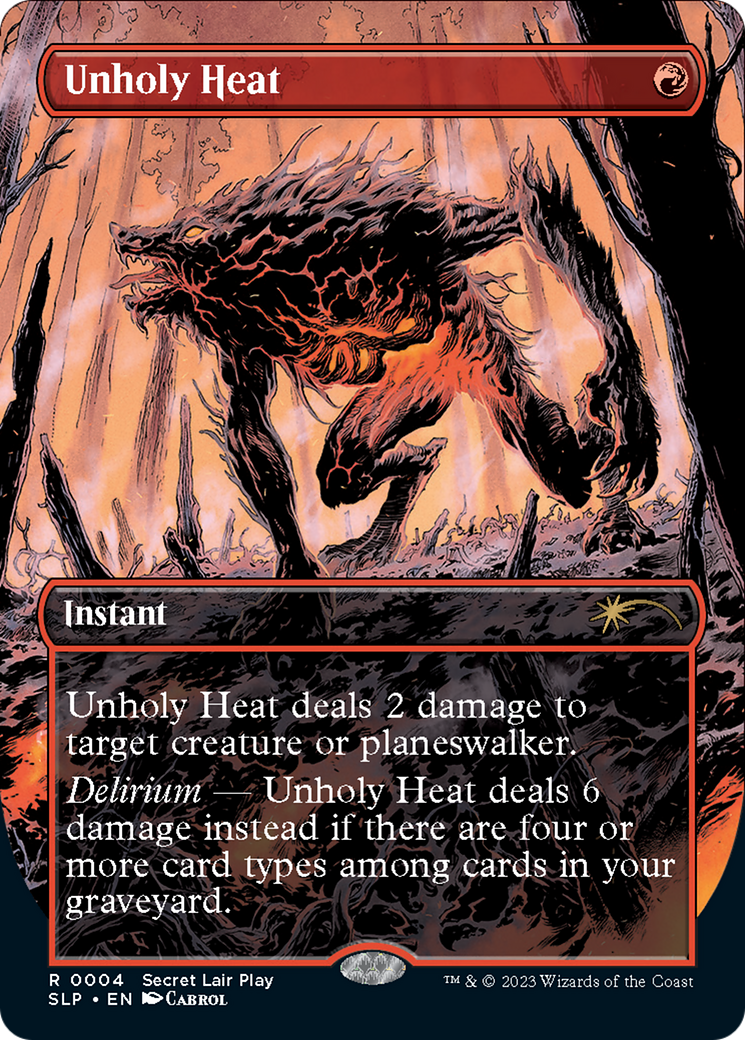 Unholy Heat (Borderless) [Secret Lair Showdown] Foil