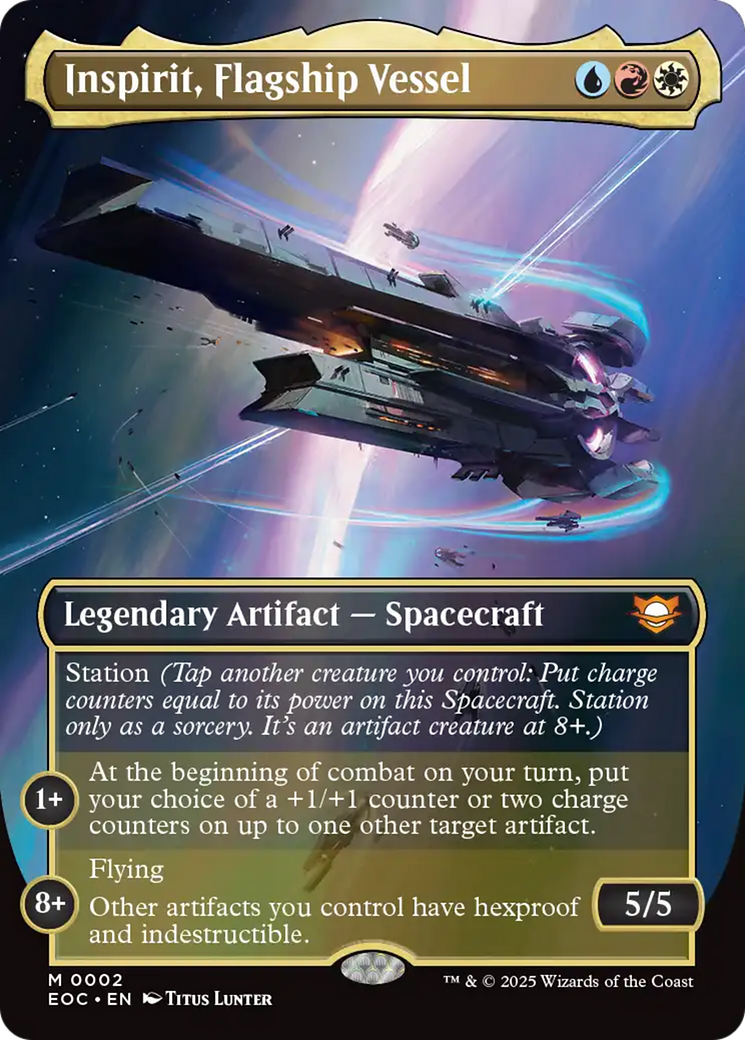 Inspirit, Flagship Vessel (Borderless) [Edge of Eternities Commander] Foil