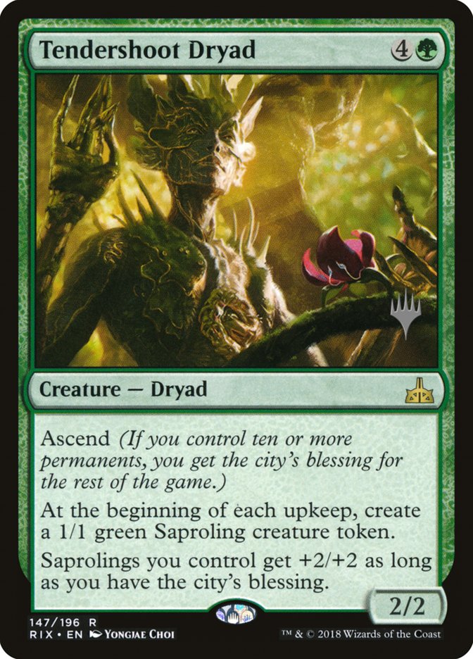 Tendershoot Dryad (Promo Pack) [Rivals of Ixalan Promos] Foil