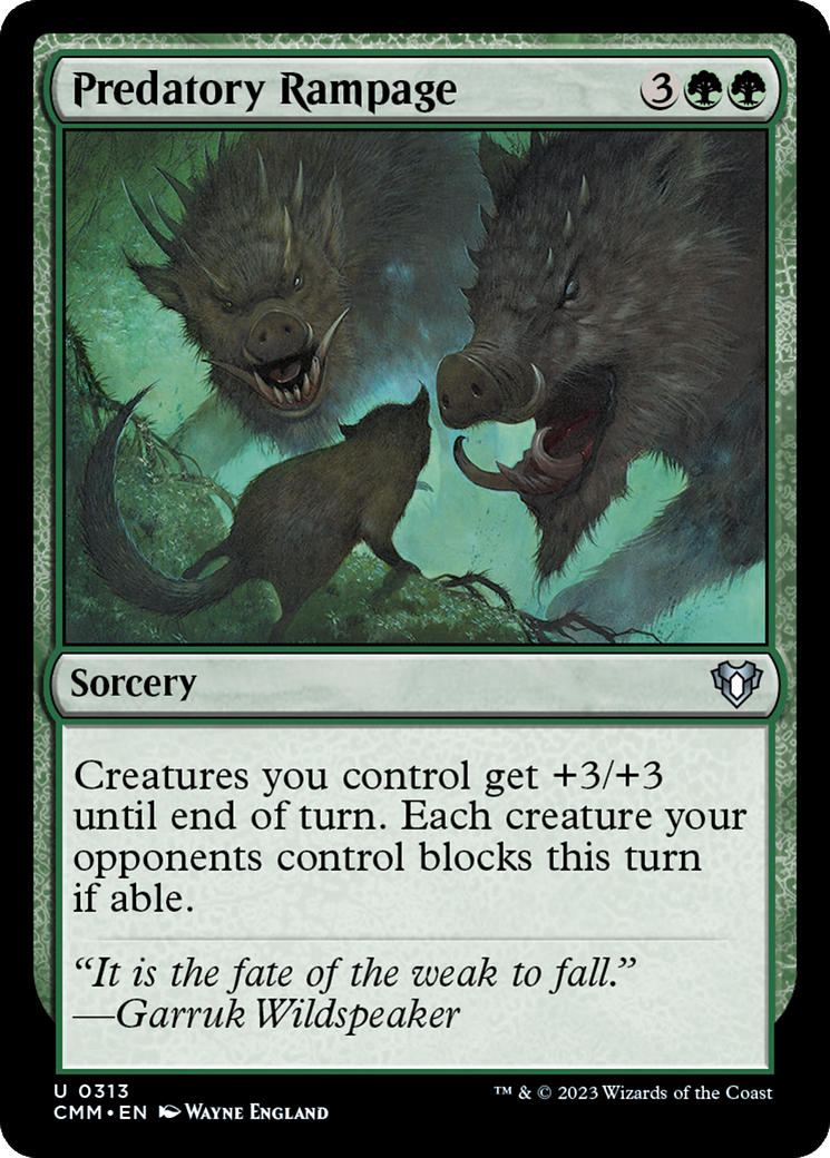 Predatory Rampage [Commander Masters] Foil