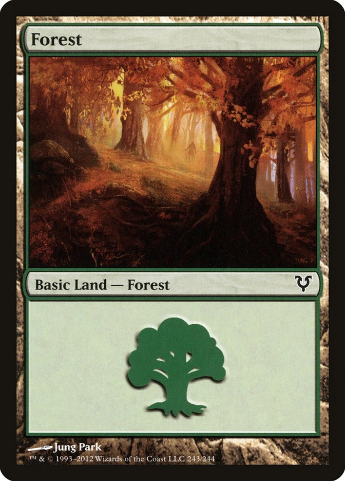 Forest (243) [Avacyn Restored] Foil